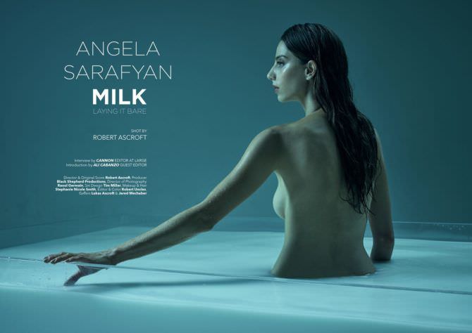 Анджела Сарафян обнажённое фото в молоке